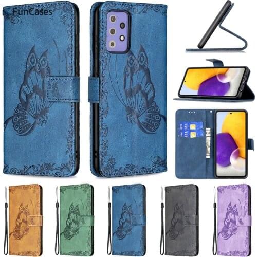 Luxury Book Flip Phone Bag For case Samsung A72 Lovely Cases Capa Rhinestone sFor Protector Samsung Galaxy ajax A72 4G Covers