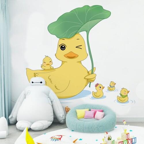 [SHIJUEHEZI] Cartoon Animals Wall Stickers DIY Ducks Mural Decals for Kids Rooms Baby Bedroom Children Nursery Door Decoration