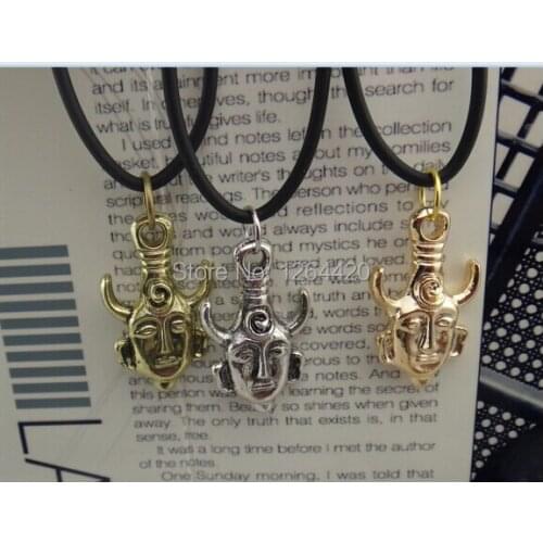 Super Natural Necklace Vintage Wholesale Double-sided Rope Pendant Necklace 12pcs/lot