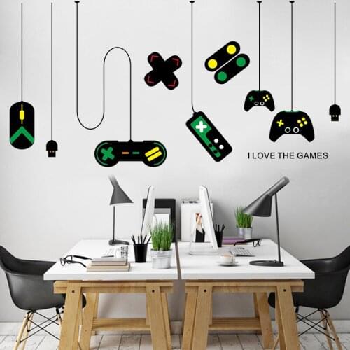 Creative Game Console Wall Stickers Game Handle Decorative Study Computer Desk Background Self Adhesive Furniture Decals Mural