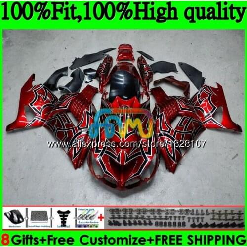 Injection For KAWASAKI ZX 14R Red silver ZZR1400 ZX-14R 21BS.19 ZX14R 06 07 08 09 10 11 2006 2007 2008 2009 2010 2011 Fairing