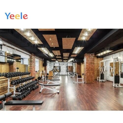 Yeele Interior Poster Gym Equipment French Window Photography Backdrop Personalized Photographic Backgrounds For Photo Studio