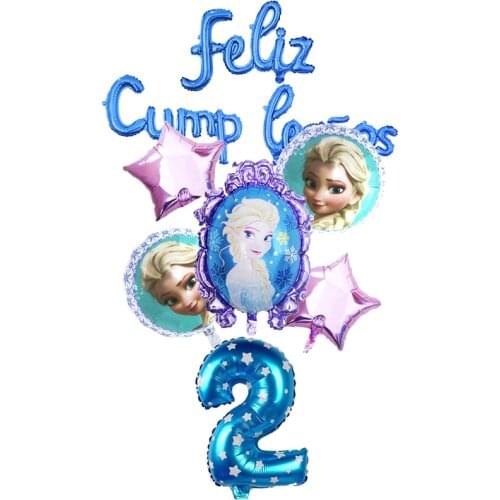 1Set Frozen 2 Disney Toys Elsa Toys princess Helium balloons Birthday 32inch Number Baby Shower Girl Party Decorations Kids Gift