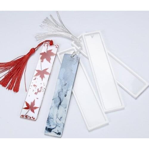 1PC Craft DIY Transparent UV Resin Liquid Silicone Mold Rectangle Bookmarks Resin Molds For Pendant Charms Making Jewelry