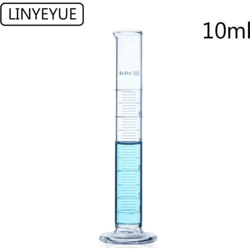 10pcs/pack 10mL Graduated Glass Measuring Cylinder Graduated Cylinder Laboratory Glassware Chemistry Equipment