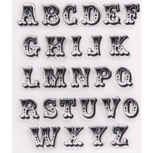 3 Types Capital Letters Transparent Clear Stamp for DIY Scrapbooking Card Making Kids Christmas Fun Decoration Supplies
