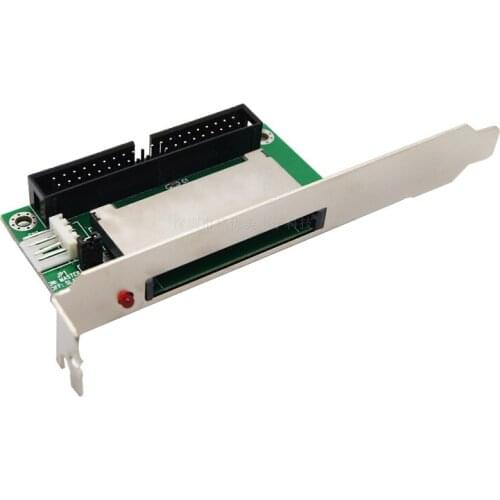 CF To IDE 40-Pin Bootable Adapter Compact Flash 3.5 inch desktop expansion card with PCI Bracket 100pcs