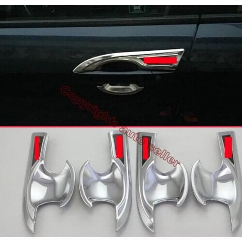 ABS Chrome Door Handle Bowl Cover Cup Trim Molding Garnish For Honda Civic 2016 2017