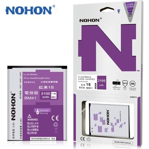 NOHON BM41 BM42 BM45 BM46 BN41 Bateria For Xiaomi Redmi 2A Note 2 3 4 Hongmi Note2 Note3 Note4 High Capacity Battery Free Tools