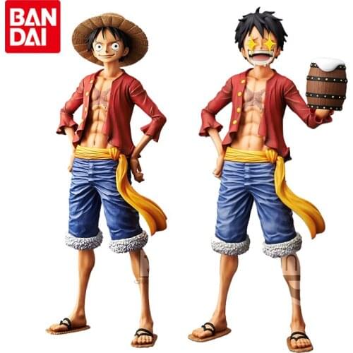 Bandai Genuine ROS ONE PIECE Anime Figures Monkey D. Luffy Action Figure Collect Model Toys Gifts For Birthday Ornaments