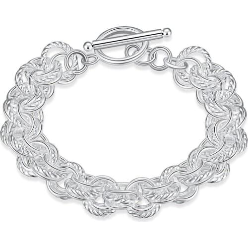Silver Color Personality Hollowed Circles Bracelet