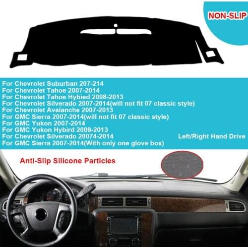 Car Auto Dashboard Cover Dashmat For Chevrolet Suburban Tahoe 2007 - 2014 Flannel Suede Polyester GMC Yukon Sierra Avalanche