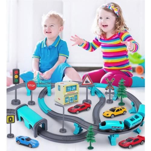 RC Electric Christmas Toy Train Railway Set Model Trains Remote Control Train Toy Electric Christmas Trains Toy For Child Gift