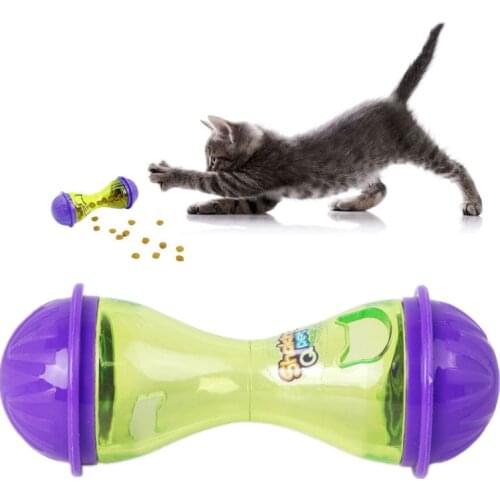 Funny IQ Smarter Pet Cat Feeding Treat Ball Toy Interactive Pets Playing Toys Puppy Kitten Slow Feeder Leakage Food Container