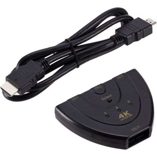 Cable Switch 1080P HD HDMI-compatible Splitter 3 In 1 Out Port Hub HDMI-compatible for DVD HDTV Xbox PS3 PS4