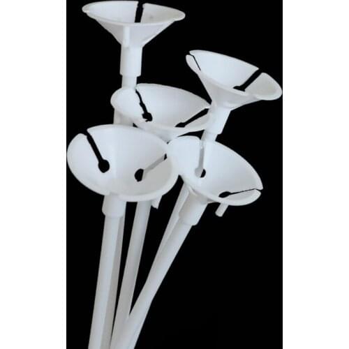 100pcs/lot 40cm Latex Balloon Sticks White PVC Rods for Balloons Holder Sticks with Cup Party Decoration Accessories Supplies