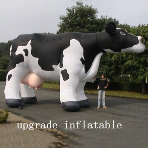 Cute and vivid huge inflatable milk cow model for farm outdoor decoration/milk store advertising display