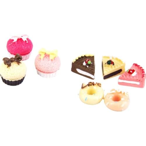 8pcs Assorted Cakes Food 1:12 Dolls House Miniature Kitchen Bakery Accessory New