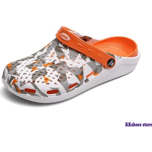 Sandals Crocks Men Hole Shoes Crok Rubber soft sole Men and women Garden Shoes Wading shoes Mens sandal