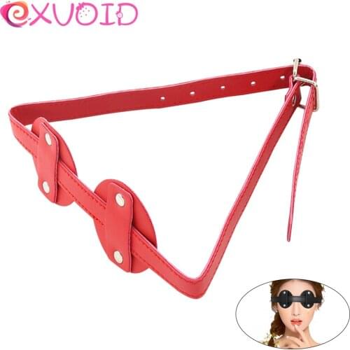 EXVOID Adult Games Sexy Eye Mask Blindfold Leather Role Play Halloween Sex Toys for Couples Party NightLife BDSM Bondage