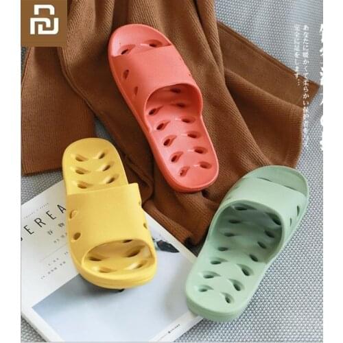 Youpin New woman leisure home Indoor bathroom female slippers leaking hollow bottom drain fast drying flip flop