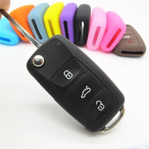 Silicone Remote Car Key Case Cover Skin Holder for Volkswagen VW POLO Tiguan Passat B5 B6 B7 Golf EOS Scirocco Jetta MK6 Octavia