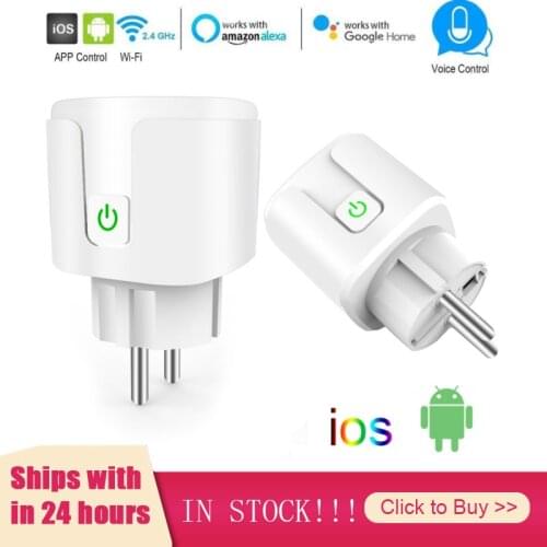 EU Wifi Smart Socket Power Switch EU E/F Plug APP Remote Control Socket Outlet Timing Works With Alexa Google Home Inteligente