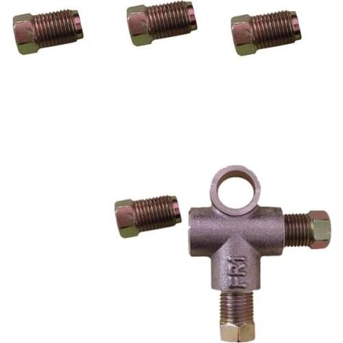 Union Brake Pipe Unions With 3 Male 3/16\\\\\\\\\\\\\\\" Pipe Short Tee 3/16\\\\\\\" Brake