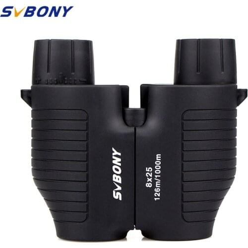 SVBONY 8x25 Binoculars SV10 Compact Fixed Focus Mini Portable Telescope Multi-coated Porro Prism for Outdoor Spoorts Games F9323