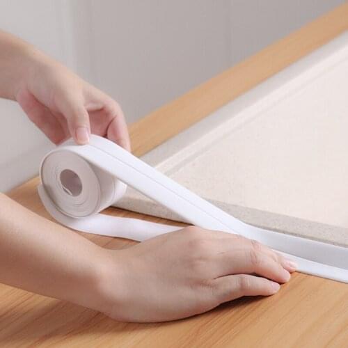 BATHROOM Kitchen Shower Waterproof Mould Proof Tape Sink Bath Sealing Strip Tape Self Adhesive Waterproof Adhesive White Tape