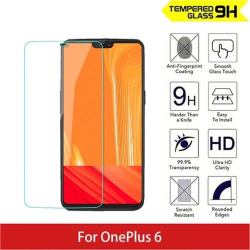 Tempered Screen Glass Guard Cover for OnePlus 6 Six 2.5D Screen Protector Glass For OnePlus 1 + 6 Protection Film