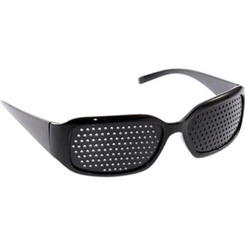 10pcs Fashion Cool Men Women Retro Black Frame Glasses Small Holes Hole Models Eye Glasses Party Role-playing Toy Party Props