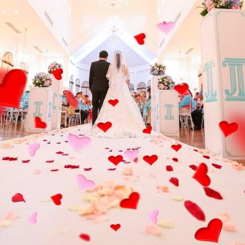 100Pcs Love Heart Shaped Sponge Petal For Romantic Anniversary Handmade DIY Wedding Room Birthday Party Home Decorative Supplies