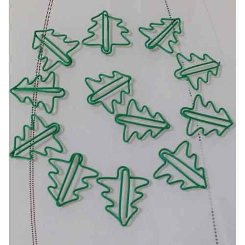 100pcs/lot Plant Shape Paper Clips Creative Interesting Bookmark Clip Memo Clip Shaped Paper Clips for Office School Home