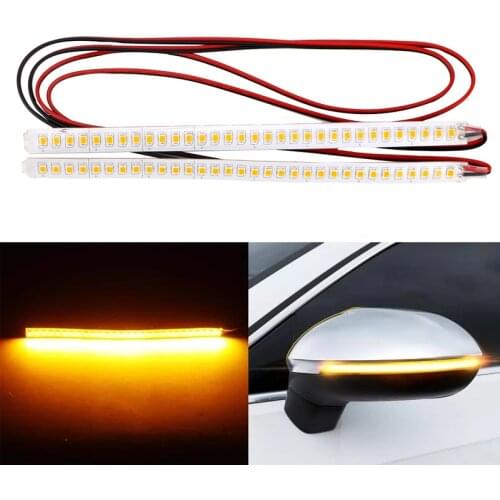 2pcs Car Led Turn Signal Light Flowing Streamer Strip For Renault Koleos Duster Skoda Yeti Mazda 2 3 5 6 Cx-5 Cx-7 Cx-9
