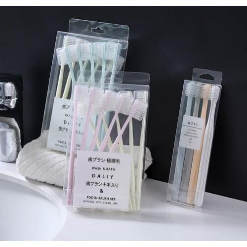 4Pcs 10Pcs Toothbrush Soft Bristle Charcoal Teeth Cleaning Whitening Toothbrushes Soft Dental Mouth Care