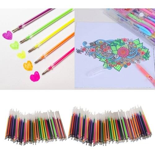 60/100 Color Gel Pen Refills Highlighter Pastel Fluorescence Neon Pen Ink
