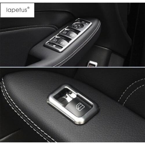 Lapetus Accessories For Mercedes Benz GLK 2013 - 2017 / ML 2012 - 2015 / GLE 2015 - 2018 Armrest Window Lift Button Cover Trim