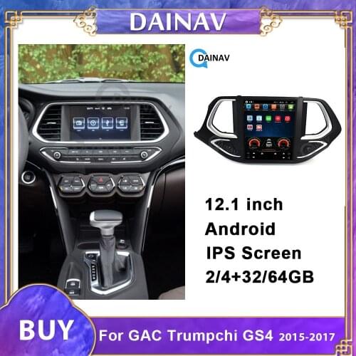 Vertical Touch Screen Car Multimedia Player GPS Navigation Head Unit For GAC Trumpchi GS4 2015 2016 2017 Car Stereo Radio
