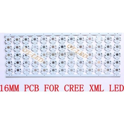 Freeshipping!16MM CREE XML/XML2 T6 U2 LED PCB/ Aluminum base plate/ Circuit board/PCB LED board 100pcs/lot