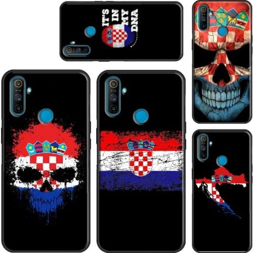 Croatia Flag Coat of Arms Case For Realme C3 C15 C11 Q2 X7 7 6 Pro Cover For OnePlus Nord 7T 8T 6T 7 8 Pro Coque