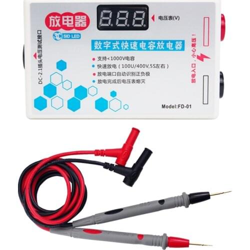 Digital Fast Capacitor Discharger 800V High Voltage Capacitor Discharge Pen AC DC Voltage Tester