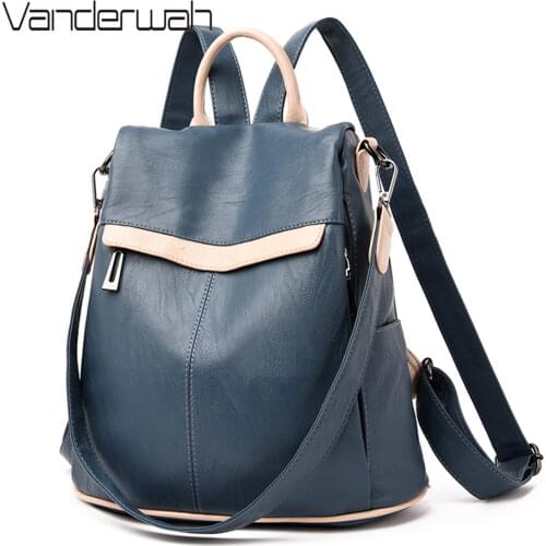 Ladies Backpack for School Sac A Dos Femme Female Shoulder Bags for Women Wide Canvas Strap Backpack for Teenage Girls Mochilas