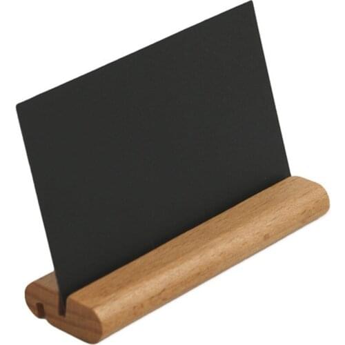 Wooden Rewritable Blackboard Chalkboard Table Card Sign Stand Tabletop Price Tag Hand-paint Table Number Stand