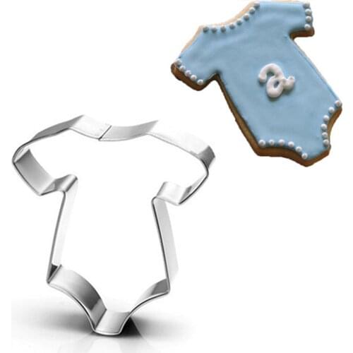 DIY Baby Shower Bottle Bib Shape Biscuit Cookie Chocolate Cutter Fondant Feeding Christmas Bottle Cake Mold Pastry Kitchen Tools