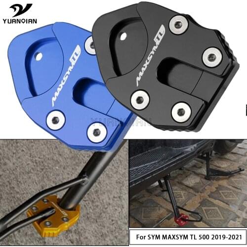 For SYM MAXSYM TL500 TL 500 2019-2021 20 Motorcycle CNC Aluminum Kickstand Side Stand Enlarge Extension Pad Support Accessories