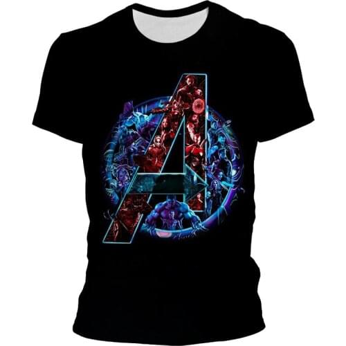 Men Clothing Marvel The Avengers Logo 3D Print Women Tee Shirts Casual Short Sleeve Summer Harajuku T Shirt For Children