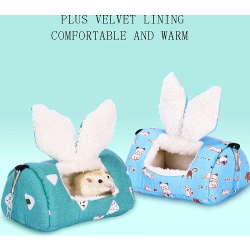 Hamster Hammock Cotton Nest Bed Hanging Small Animal Pets Cages Winter Guinea Pig Squirrel Keep Warm Soft House