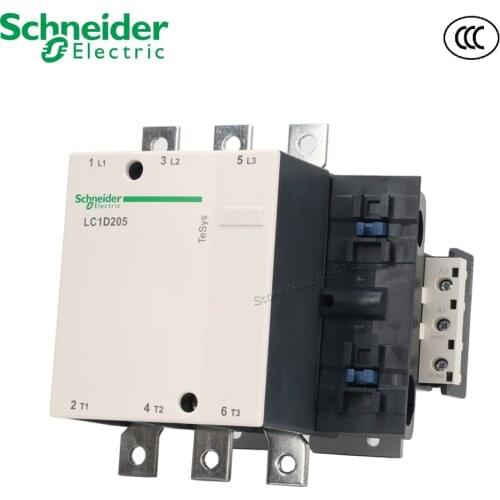 205A AC Contactor 110KW-380V 3P 50Hz 220V 380V AC Coil Voltage 3NO LC1D AC3 Contactors Schneider LC1D205M5C
