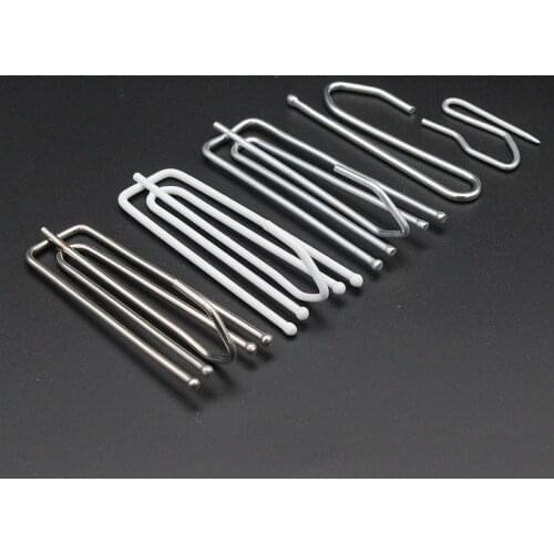 Stainless Steel Curtain Hooks Fasteners for Curtains Metal Curtain Accessories for Poles, Tracks and Rail Rings